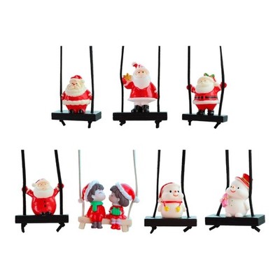Festival Resin Santa Swinging Ornament Auto Interior Holiday Decorations