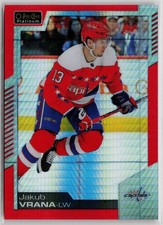 Jakub Vrana #/199 - 2020-21 O-Pee-Chee Platinum Red-Prism #135 Capitals
