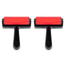 2 Pcs Plastic Stamping Rollers Printmaking Ink Rollers Art Painting Tools