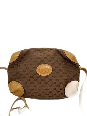 GUCCI Shoulder Bag Canvas BRW Allover
