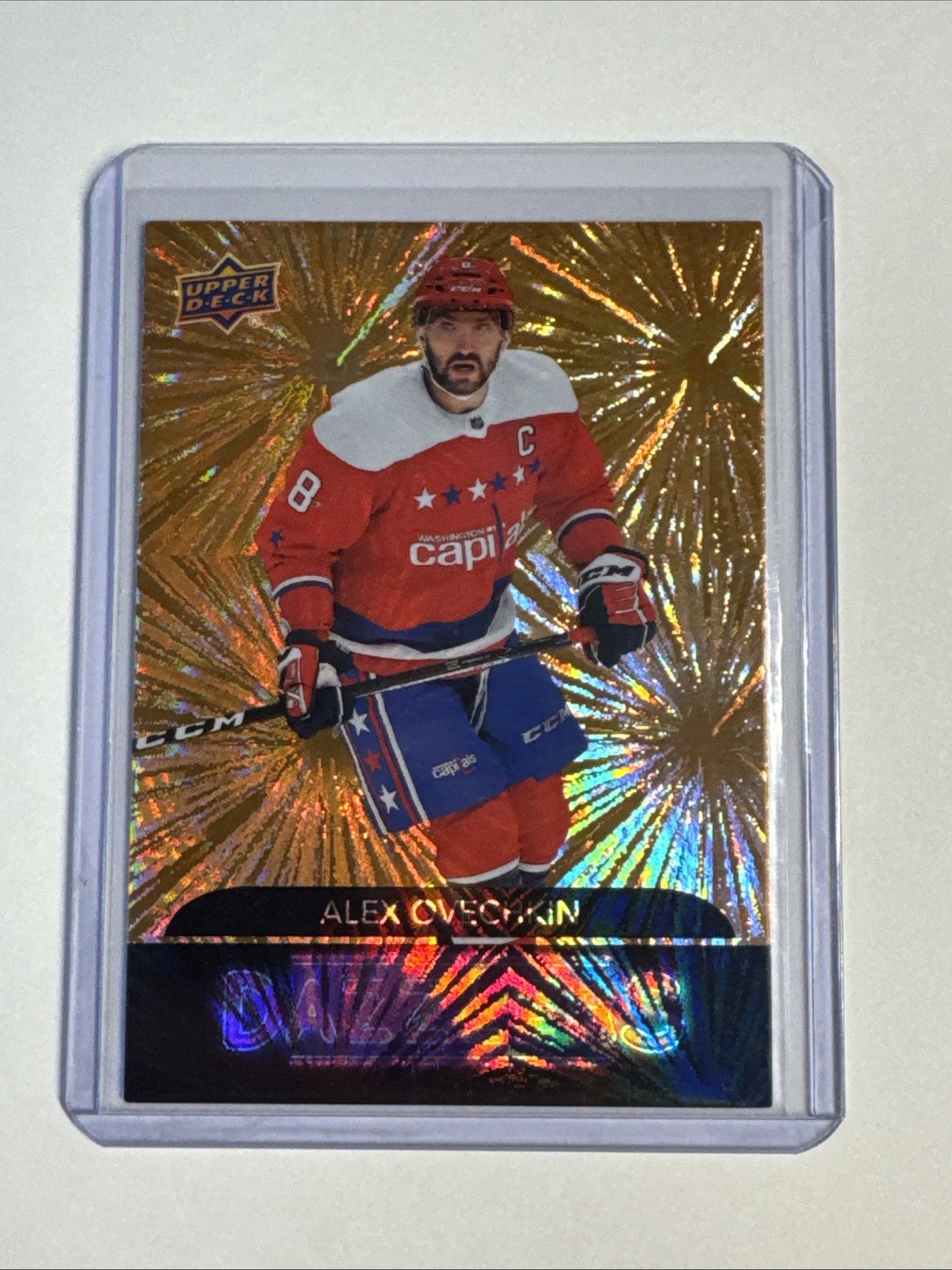 2020 UPPER DECK HOCKEY ALEX OVECHKIN ORANGE DAZZLERS INSERT