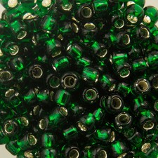 8/0 TOHO ROUND Silver Lined Green Emerald Seed Bead 8g 