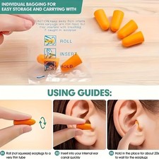 18X Reusable Earplugs Individually Packaged Suitable for Sleep Noise Reduction