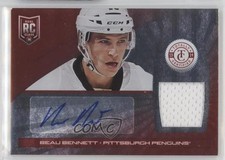 2013-14 Totally Certified Rookie Platinum Red Jerseys /50 Beau Bennett Auto 0s3