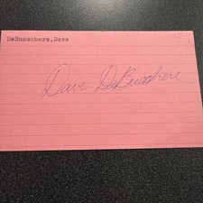 Autographed Dave Debusschere 2.25” X 3” Index Card - NBA New York Knicks signed