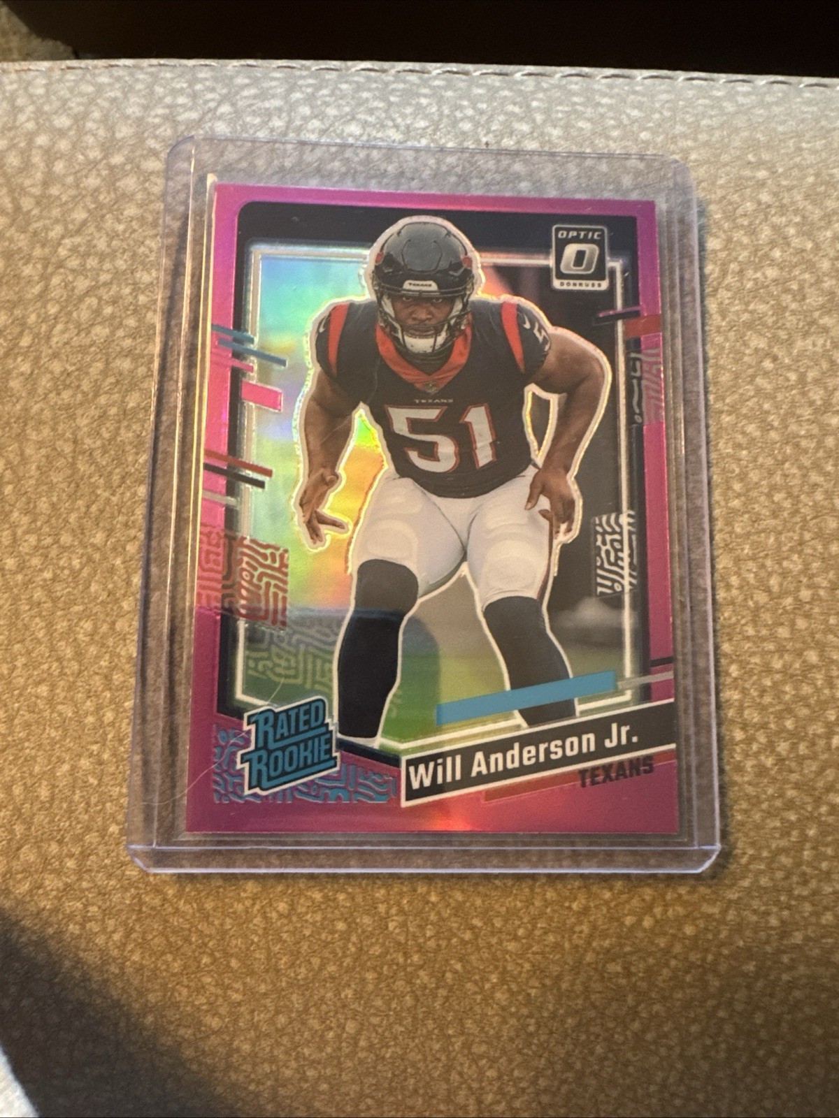 2023 Panini Donruss - Rated Rookie Optic Preview Pink Prizm #342 Will Anderson