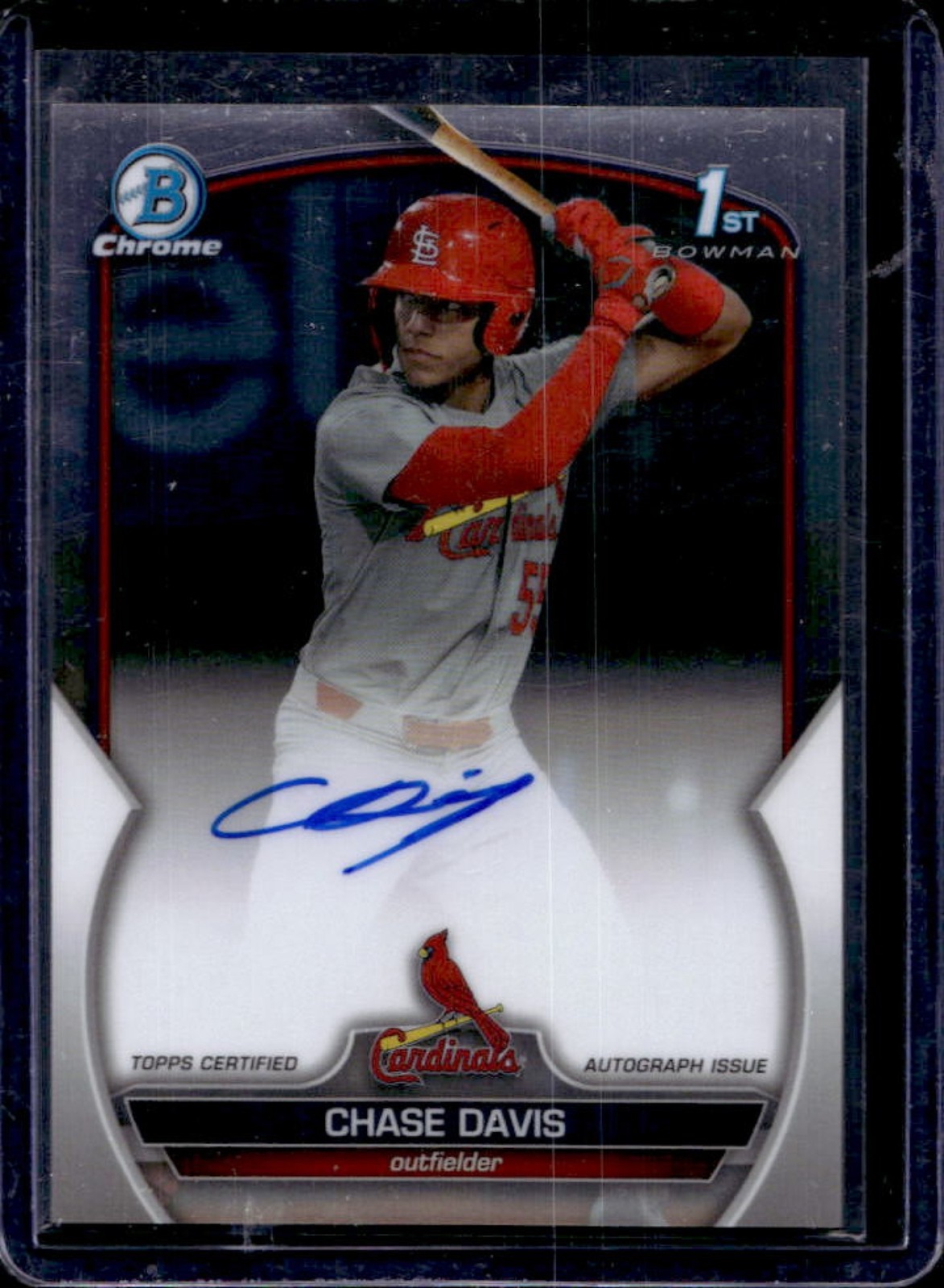 2023 Bowman Draft Chase Davis Chrome Auto 1st Prospect #CDA-CD Cardinals