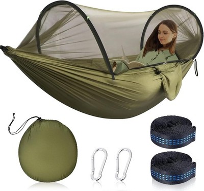 Hängematte Outdoor mit Moskitonetz Hängematten Zelt Aufhängung Camping 300 kg
