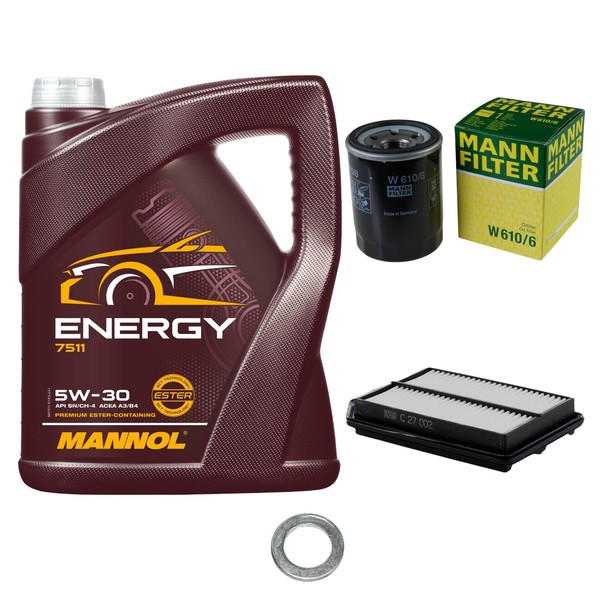 Mann Inspektionspaket 5L Mannol Energy 5W-30 FüR Honda CR-V III 2.4I-Vtec 4WD-image