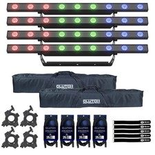 Chauvet DJ COLORband Q3BT ILS Bluetooth Wash Lights 4 Pack with Bag idjnow