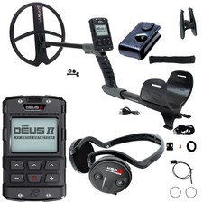 XP DEUS II FMF Metal Detector - 13x11" Waterproof Coil, RC, WSA-ST Headphones