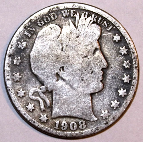 1908-P Barber Half Dollar - Good - #9803D