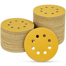 POTUINOM 100PCS 5 Inch 8 Hole Sanding Discs 600 Grit,Gold Round Hook and Loop... 0.31 per gallon