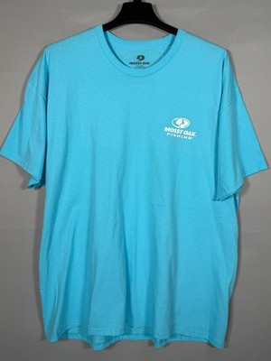 NWT Mossy Oak Men Fishing 3XL Graphic Logo Tee Blue Short Sleeve Pre-shrunk