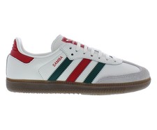 Adidas Samba GS Boys Shoes Size 4, Color: White/Green/Red