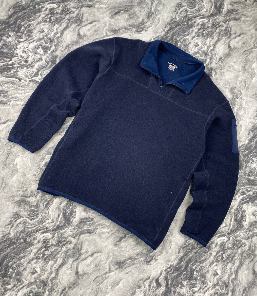 Vintage Arcteryx Fleece Jacket Polartec 1/4 Zip Men Size XL Blue