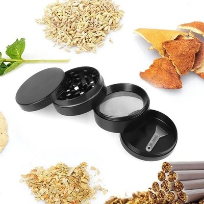 4 Layer 1.5 Inches LARGE Portable Zinc Alloy Grinder Herb & Spice Tobacco Grinde