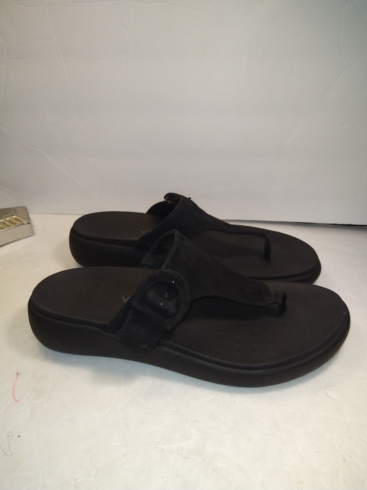 Vionic Activate RX Black T-Strap Sandals for Women Size 8.5