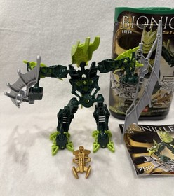 LEGO BIONICLE Stars 7117 GRESH Complete with Manual, Golden Armor Piece Canister