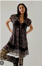 Free People X Anna Sui Rosie Mini Dress $198