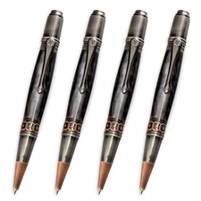 Da Vinci Twist Pen Kit, Antique Rose Copper Gun-Polish, 4 Pack Legacy