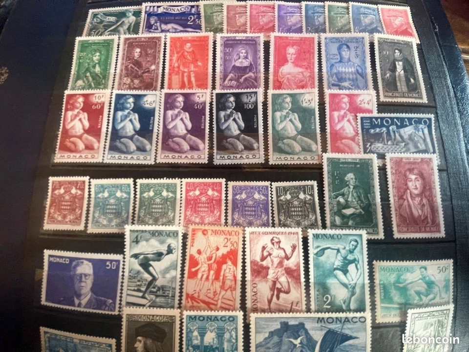 Monaco lot 49 timbres anciens neufs * * / * voir photo belle cote - Photo 4/4
