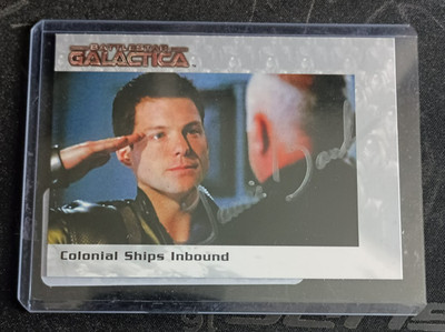 Jammie Bamber signed Battlestar Galactica 2005 Rittenhouse #50 Apollo