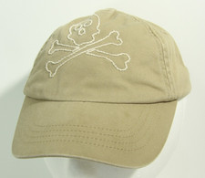 Crewcuts Skull  Bones Tan Adjustable Hat Cap Youth Kids J.Crew