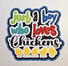 Chicken Boy Title. Scrapbook, Card Making Paper Piecing