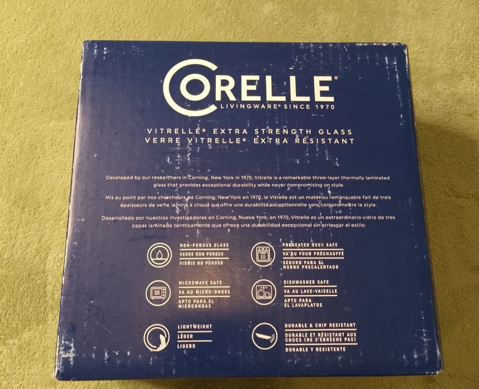 Juego de vajilla Corelle Artemis 12 piezas Vitrelle vidrio extra resistente nuevo Foto 2 de 4