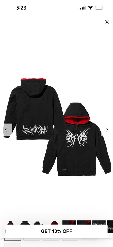 Reversible Lurking Class by Sketchy Tank x Kyle Grand Sin Black & Red Faux Fur