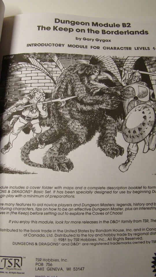 MÓDULO B2 - KEEP ON THE BORDERLANDS *NUEVO COMO NUEVO 9.8 NUEVO* DUNGEONS DRAGONS Foto 4 de 4