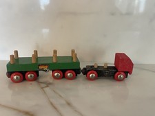 Brio TIMBER TRUCK 33526 / Brio Trains  Vehicles from 1985 / RIMLESS WHEELS Vtg