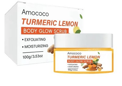 Turmeric Lemon Body Glow Scrub Hydrating Scrub Exfoliation & Radiance Vitamin C