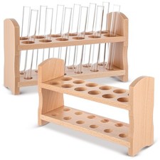 Wooden Test Tube Rack Accommodates Multiple Tubes up to 28mm 10.2 Wide
