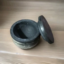 Marble/Natural Stone Salt Spice Box Lided Kitchen Serveware Stoneware Storage 