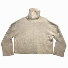 Other Stories Stockholm Atelier Sweater Womens M Beige Turtleneck Pullover Crop