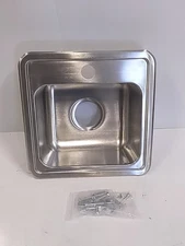 Wells Sinkware 15 in. 22 Gauge Drop-in Single Bowl Stainless Steel Bar Sink