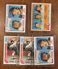 MLB Los Angeles Dodgers, R Martinez, F Valenzuela, S Garvey, R Mondesi