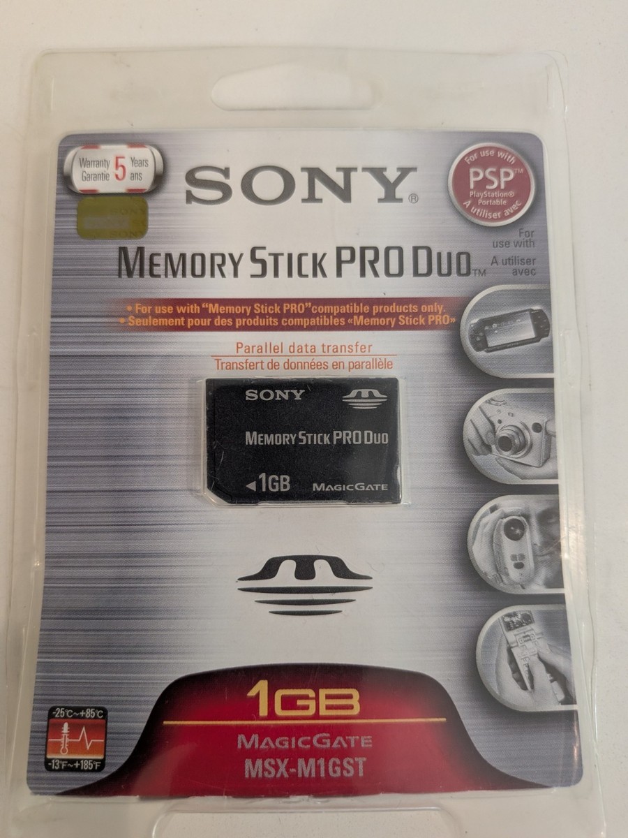 Sony 1GB Memory Stick PRO Duo Card - Retail - MSX-M1GST for sale