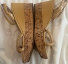 PRADA Donna Beige Cipria Patent Leather Slingback Wedge Cork Sandal - 38 $895 — photo 8