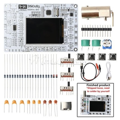 DC 5V DSO183 Digital Oscilloscope DIY Kits 0-500KHz Teaching Beginner Training