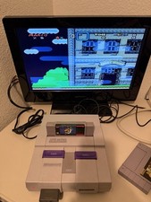 SNES Super Nintendo Super Set - Super Mario World   Super Mario Kart Variant CIB