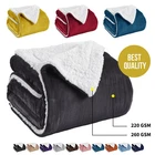 Double Sided Sherpa Fleece Throw Blankets Soft Warm Thick Bed Throw Twin Queen