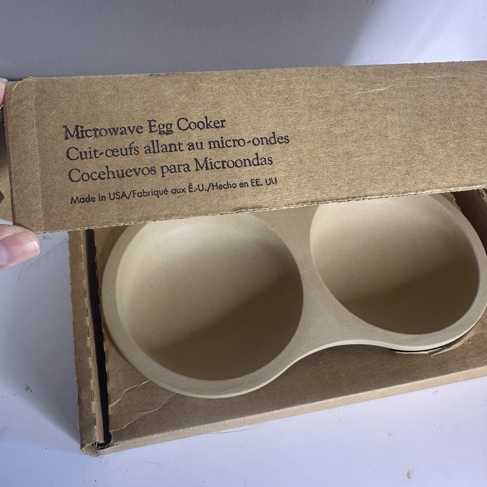 Pampered Chef Stoneware Egg Cooker Bread Bowl Baking Dish with Box 5132 1372