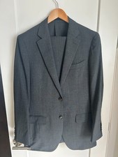 Suitsupply Traveler Havana Grey Wool Suit 40L 34x32 Lanificio F.lli Cerruti