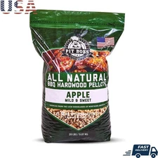 All Natural Hardwood Apple Blend BBQ Pellets Grilling Smoking Baking 20lb New