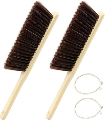 #ad #ad 2 Pieces Hand Brushes for Cleaning Long HandleWooden Dust Brush Plastic Bristle $13.99