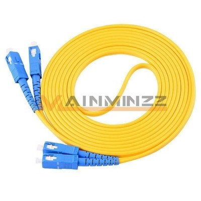 Fiber Optic Patch Cord PVC Fiber Cable SC-SC UPC 9/125 Duplex Single-Mode 100M  