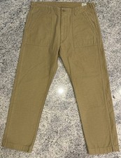 Orslow US Army Fatigue Pants Slim Fit Khaki Sateen Made In Japan Size 5 XL